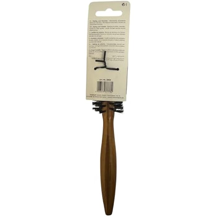 TITANIA Wooden Round Brush, Bamboo Hairbrush - Image 2